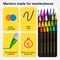 ARTISTRO 24 Fabric Markers - Dual-Tip Fabric Markers Permanent for Clothes - No Bleed Fabric Pens for T-Shirts, Bags, Textile, Canvas, and more (Brush Tip and Fine Tip)